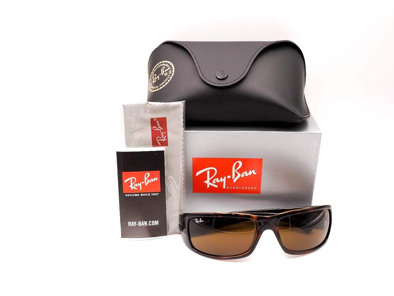 Amazon.co.jp: Ray Ban メンス Rb4057 べっ甲柄 / ブラウン セル